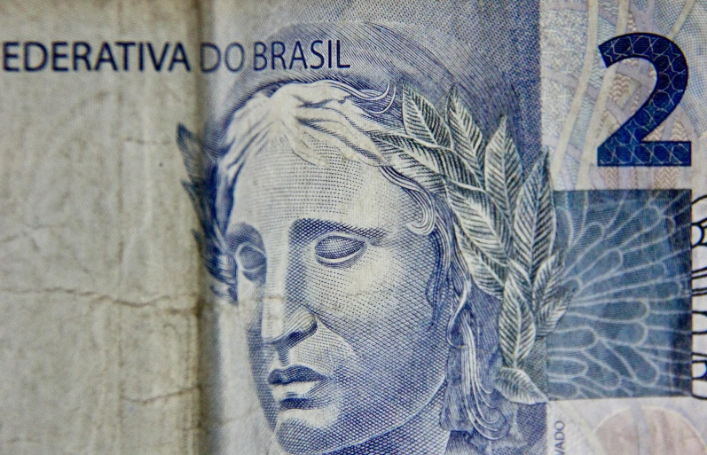 a piece of paper with a picture of a woman on it, by João Artur da Silva, zoomed view of a banknote, bas - relief, hestiasula head, canva
