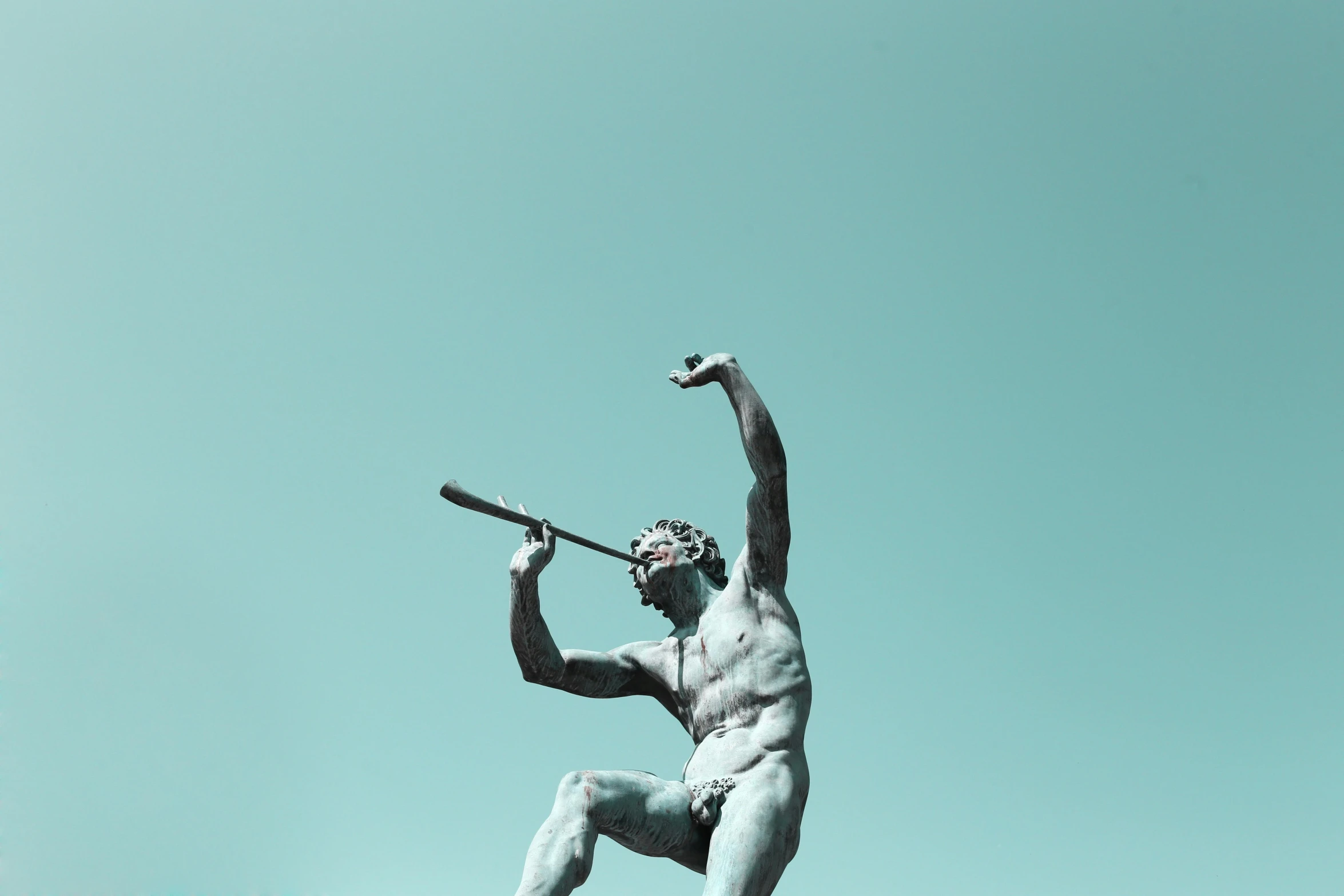 a statue of a man holding a baseball bat, inspired by Gustave Boulanger, pexels contest winner, athletic body, looking to the sky, playful composition, 🚿🗝📝