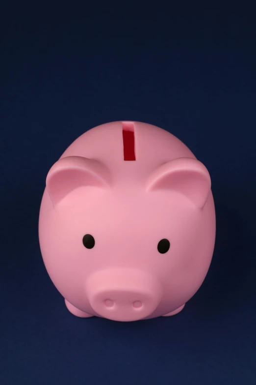 a pink piggy bank on a blue background, a picture, by Kev Walker, private press, square, 0, 15081959 21121991 01012000 4k, on a black background
