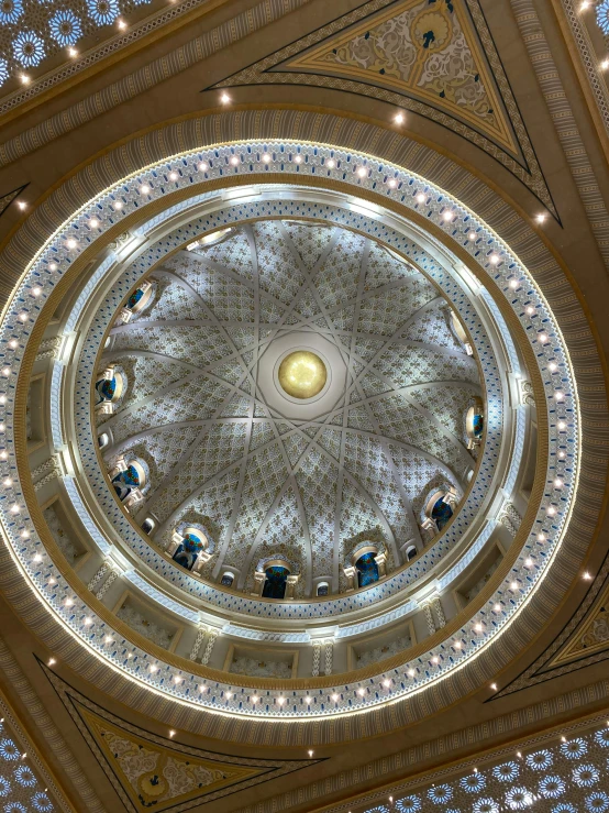 a dome that is inside of a building, well decorated, profile image, high ceiling, dazzling lights