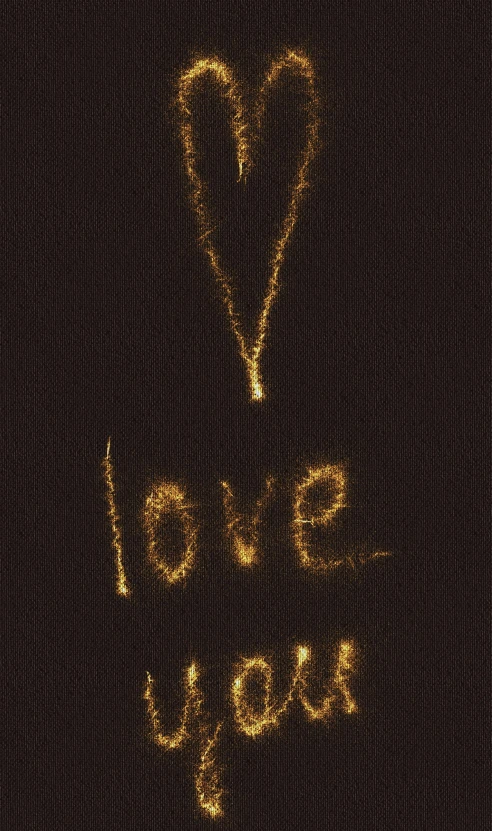 a drawing of a heart with the words love you written on it, inspired by Cornelia Parker, pexels, sparklers, demur, grainy photograph, voxelart