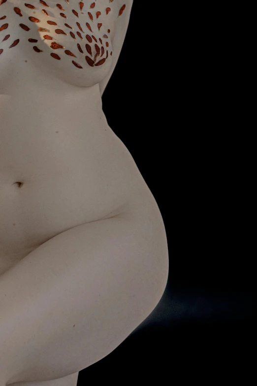a close up of a figurine of a woman, inspired by Vanessa Beecroft, hyperrealism, fat belly, pose 4 of 1 6, photorender, 2 0 5 6
