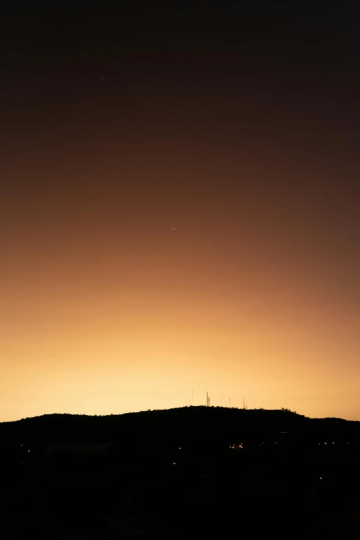 a plane flying in the sky at sunset, by Alexis Grimou, postminimalism, jupiter moon mars, square, brown:-2, distant town lights