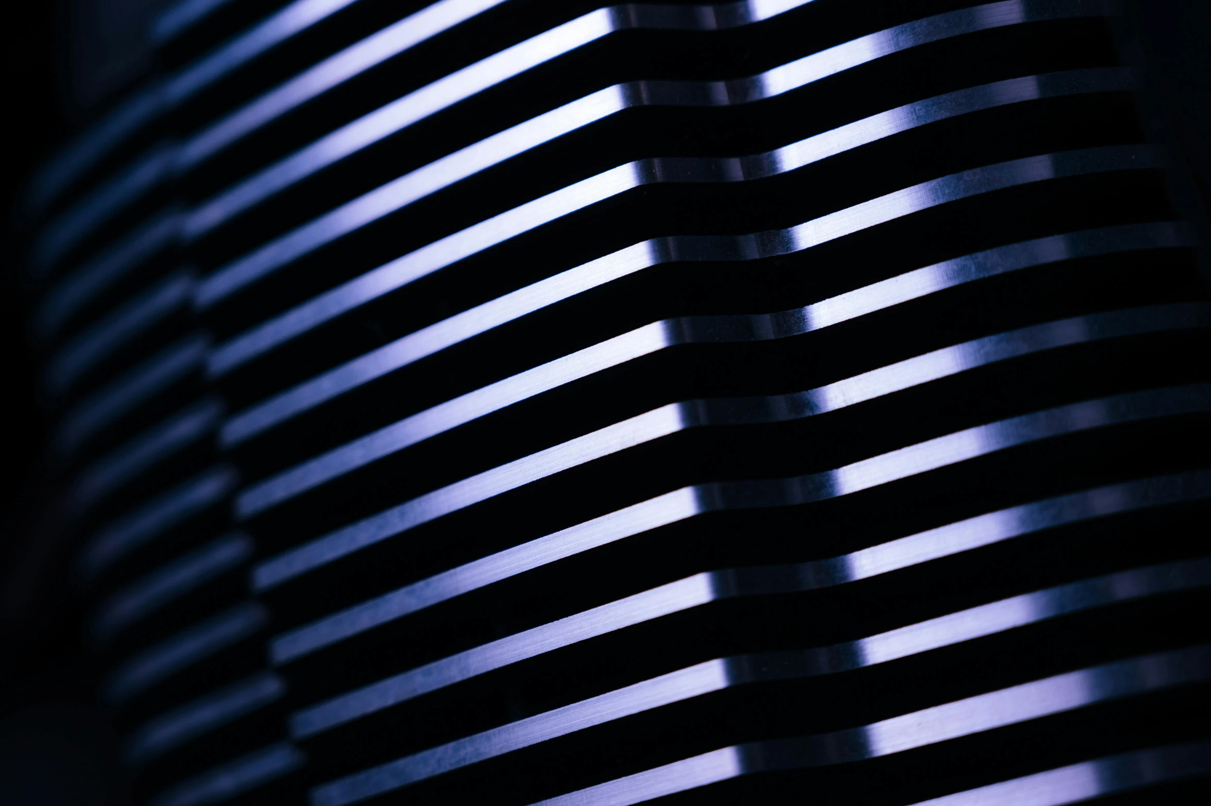 a close up of a close up of a building, inspired by Pierre Soulages, unsplash, op art, blue light, radiator, low dof, square lines