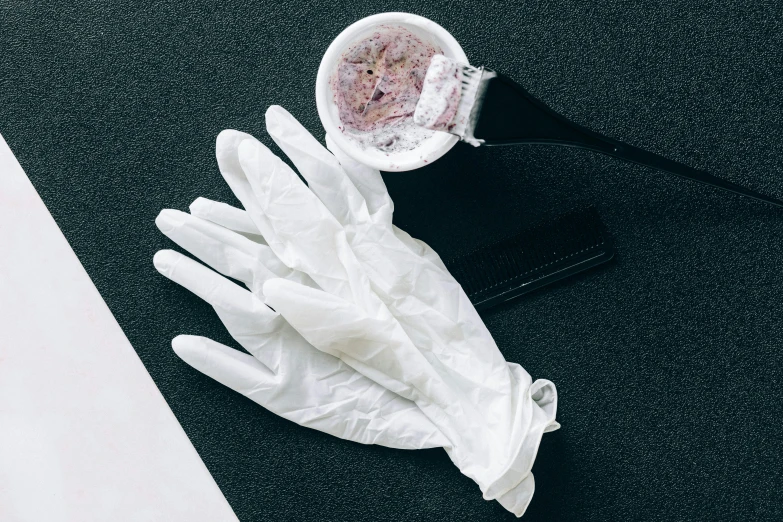 a pair of white gloves sitting on top of a table, plasticien, gushy gills and blush, cut-away, official product image, suiboku - ga ink