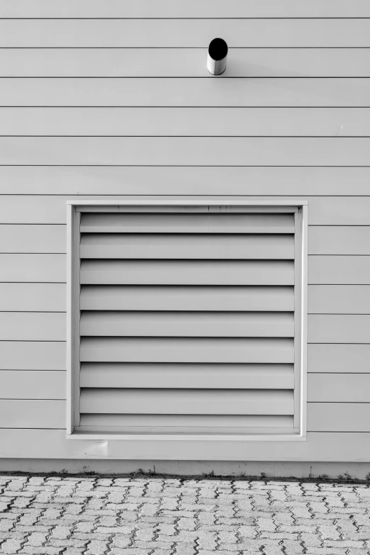 a black and white photo of a fire hydrant, a minimalist painting, inspired by Agnes Martin, unsplash, house windows, air conditioner, a wooden, colours