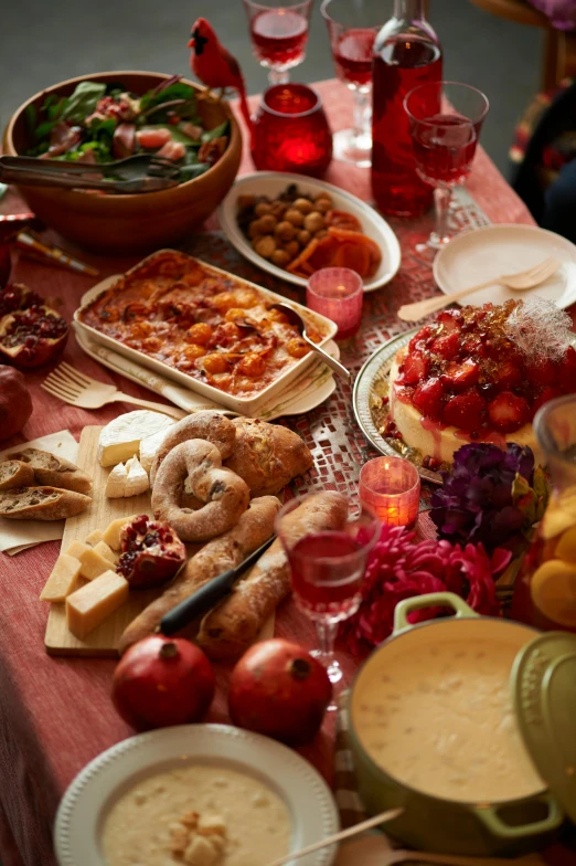 a table that has a lot of food on it, holiday season, epicurious, profile image, square