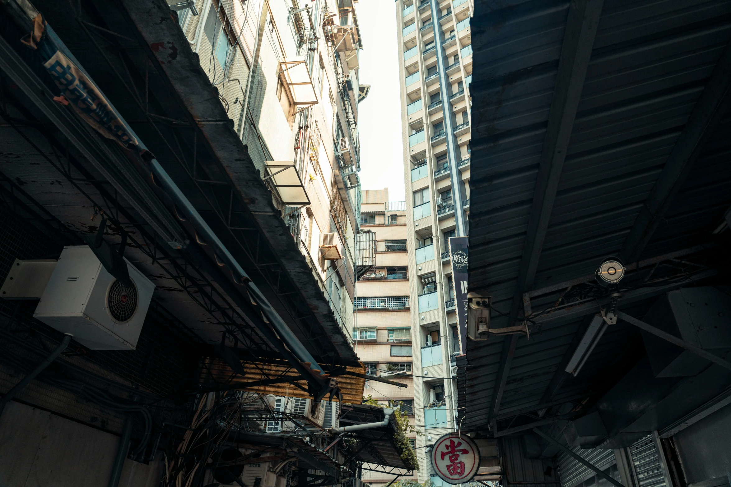 street view in the middle of a downtown area