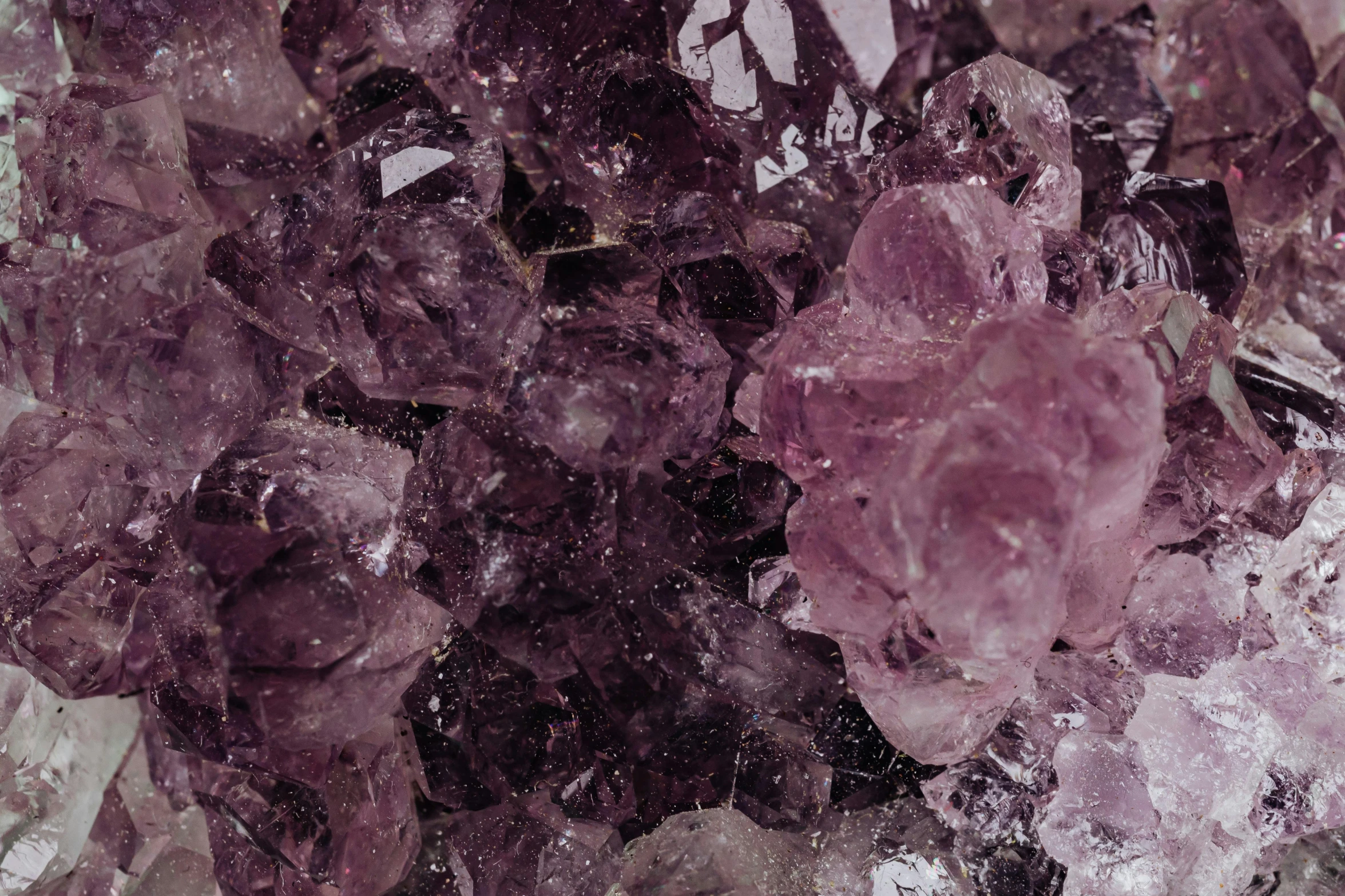 a pile of purple crystals sitting on top of a table, pexels, ((purple))