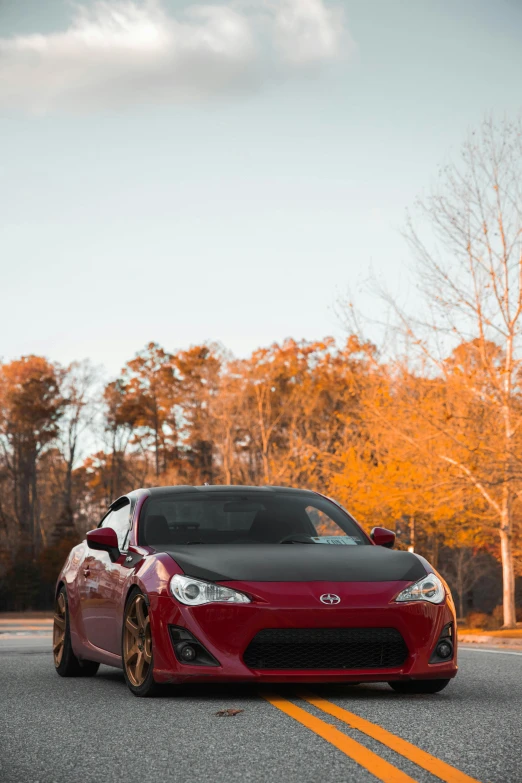 a car that is parked on the side of the road