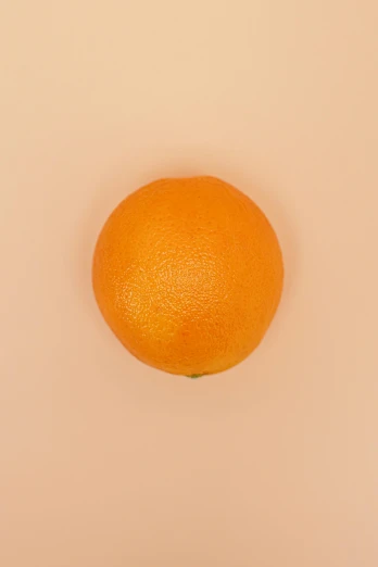 an orange sitting on top of a white surface, wide overhead shot, medium head to shoulder shot, evenly lit, vibrant: 0.75