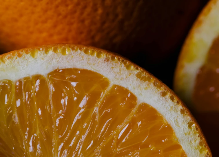 a close up of an orange cut in half, pexels contest winner, 🦩🪐🐞👩🏻🦳, ultrawide image, dithering, marmalade
