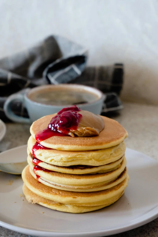 a stack of pancakes sitting on top of a white plate, inspired by Richmond Barthé, unsplash, kek, full frame image, petite, brazilian