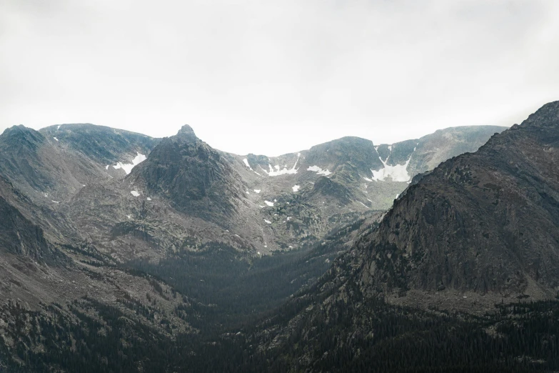 many mountains are seen from high up in the sky