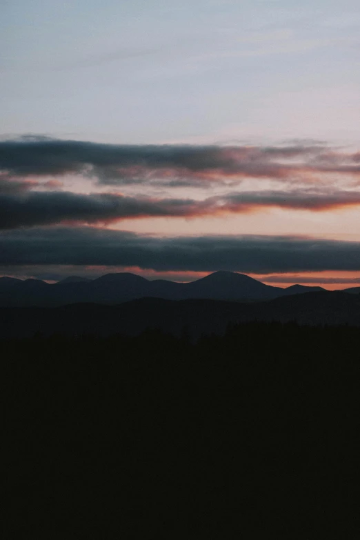 the view of a sunset from a distance