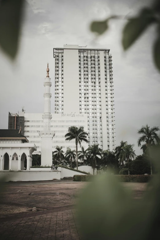 an old picture of a large clock tower