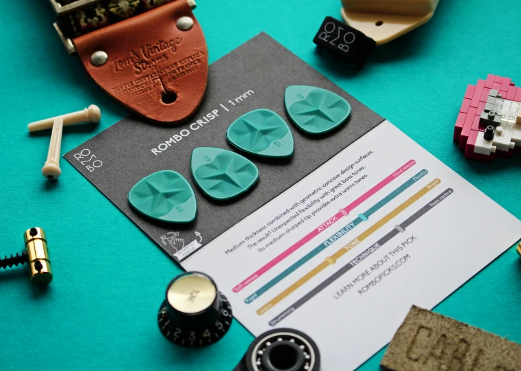 a close up of a bunch of items on a table, dark teal, button potenciometers, rokoko, instruction
