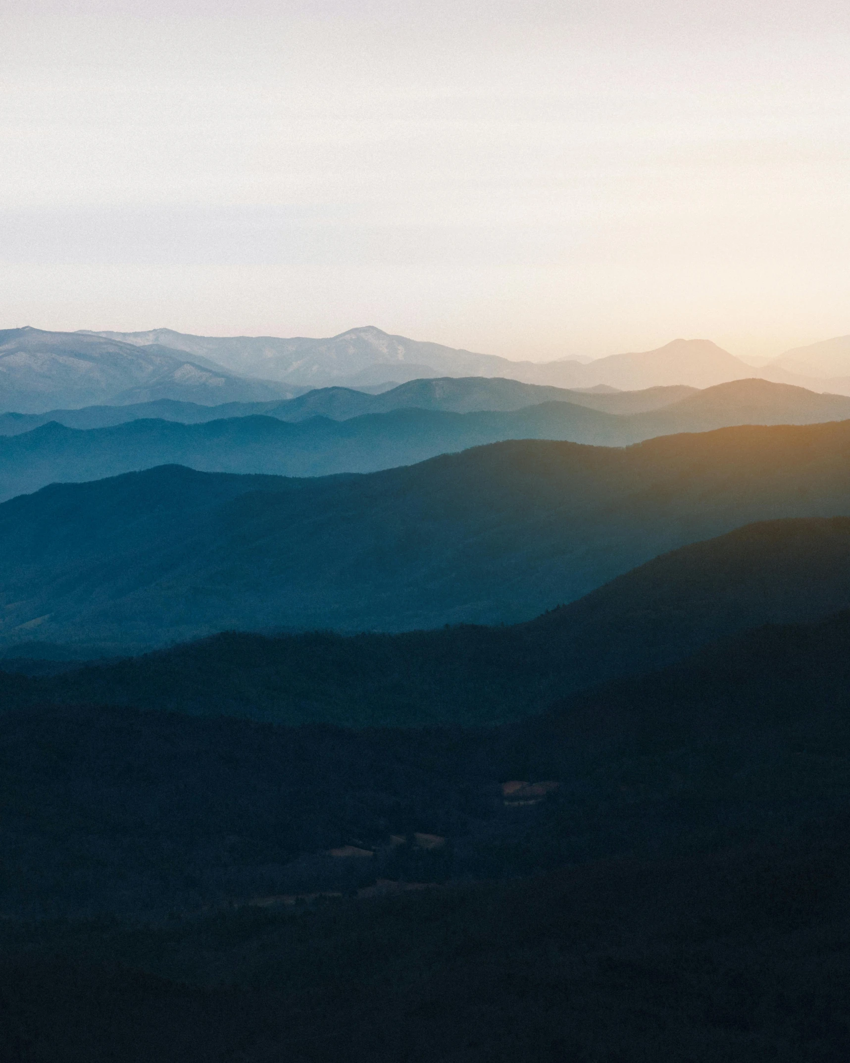 an aerial view of a very high mountain range