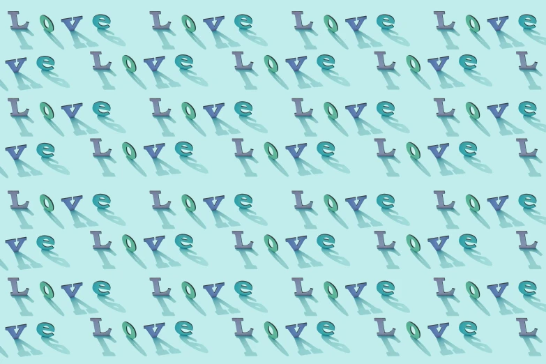 a lot of letters that are on a blue background, by Lisa Milroy, trending on pixabay, letterism, camouflage made of love, love craftian, background image, repeating pattern. seamless