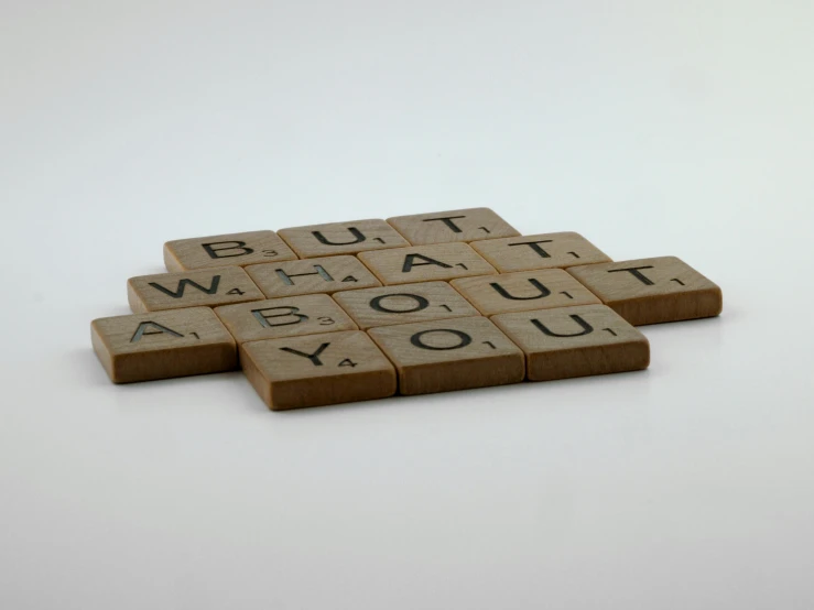 a close up view of some type of words made with wood