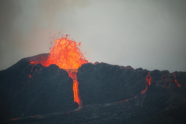 an image of an intense volcano being captured on camera