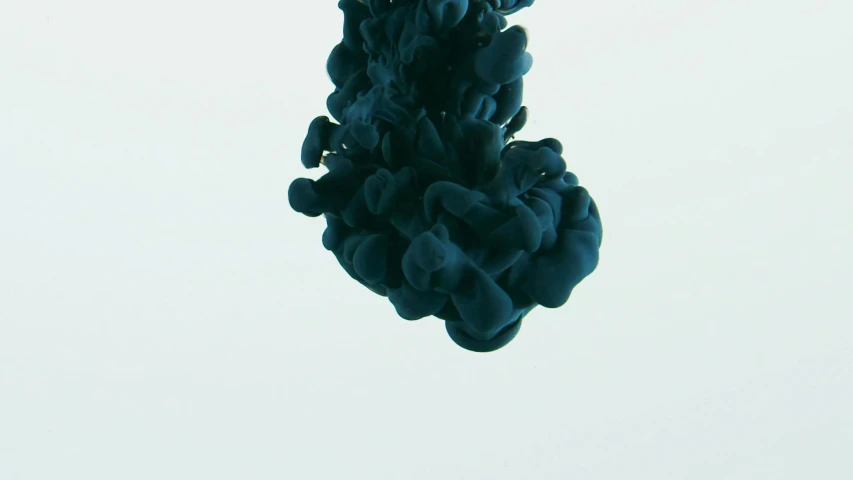 blue ink is being dropped into the water, inspired by Alberto Seveso, unsplash, generative art, made of ferrofluid, abstract claymation, ilustration, black smoke