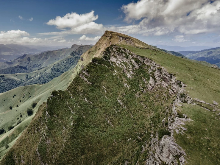 a view of the mountains from the top of a mountain, by Cedric Peyravernay, les nabis, gigapixel photo