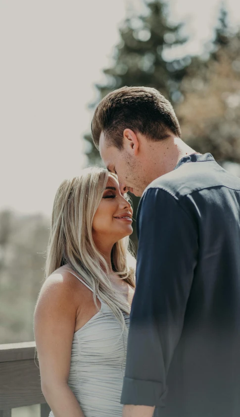 a man and a woman standing next to each other, by Lee Loughridge, pexels, happening, photo of a beautiful, blonde, liam brazier, 15081959 21121991 01012000 4k