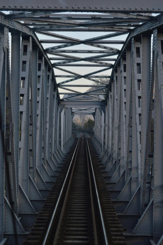 this is the view from inside a train track, where a tunnel goes