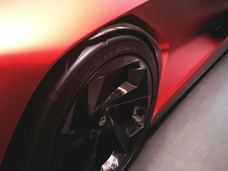 close up of the rims of an automobile