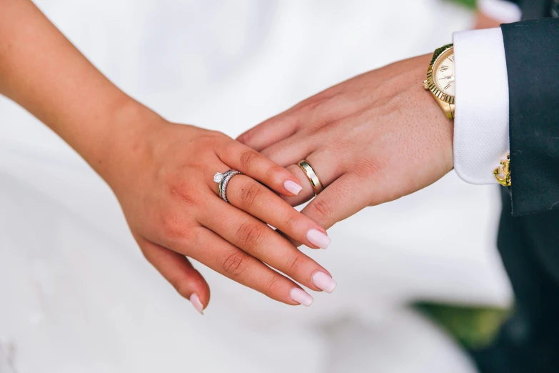 a close up of a person holding a wedding ring, jordan grimmer and natasha tan, silver，ivory, neat nails, thumbnail