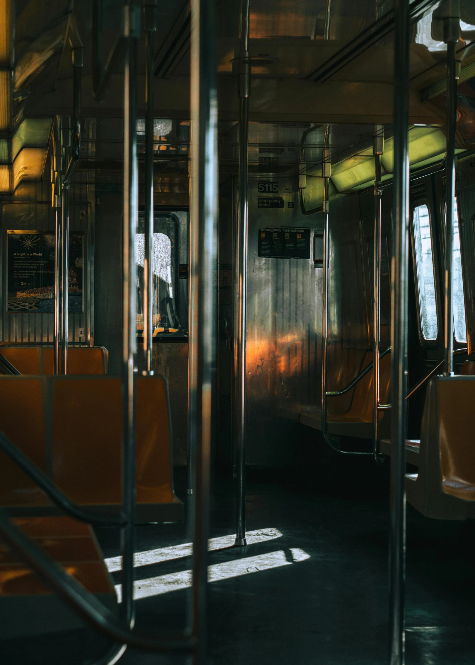 a view of the inside of a train car, inspired by Elsa Bleda, unsplash contest winner, tonalism, interior of staten island ferry, great light and shadows”, ( ( ( buses, isolated