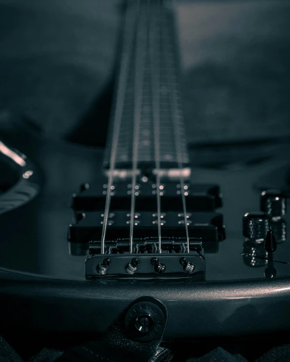 a black and white photo of a guitar, by Adam Marczyński, pexels contest winner, private press, bass sound waves on circuitry, desaturated color, profile picture, stingray