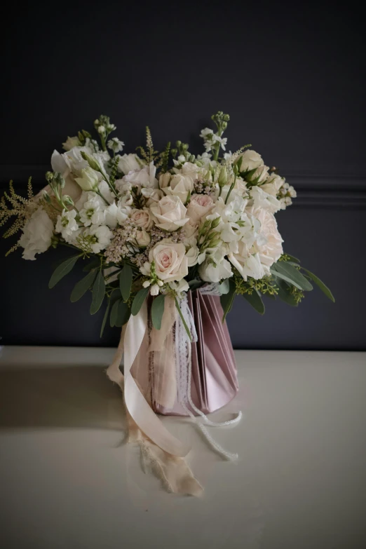 this is a bouquet of flowers on a table