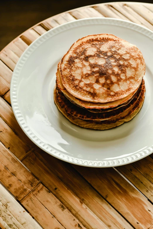 a plate that has some kind of pancakes on it