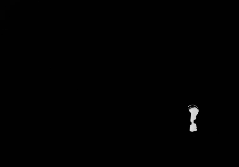 a black and white photo of a keyhole in the dark, an album cover, minimalism, xkcd, pristine quality wallpaper, miffy, absolutely outstanding image