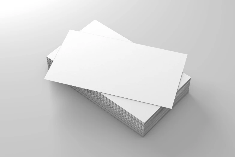 a stack of white business cards sitting on top of each other, pixabay, fullbody view, low quality 3d model, uploaded, blank