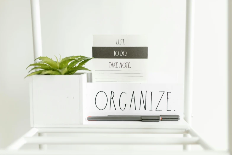 a stack of books sitting on top of a shelf next to a plant, by Nina Hamnett, unsplash, graffiti, black ball pen on white paper, pair of keycards on table, square sticker, miniature product photo