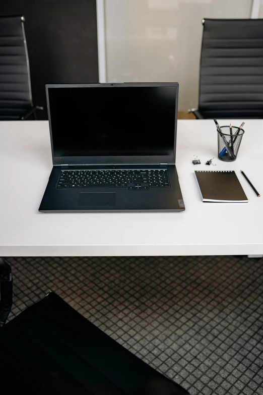 a laptop computer sitting on top of a white desk, ready for a meeting, 15081959 21121991 01012000 4k, ultrawide cinematic, dylan kowalsk