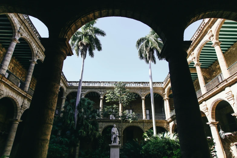 this is an image of a large building with columns