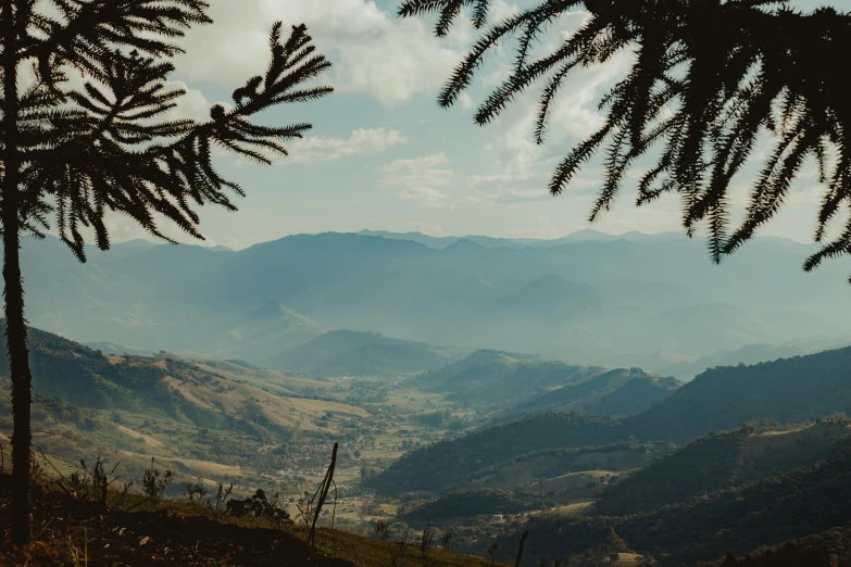 the view from a lookout in the mountains