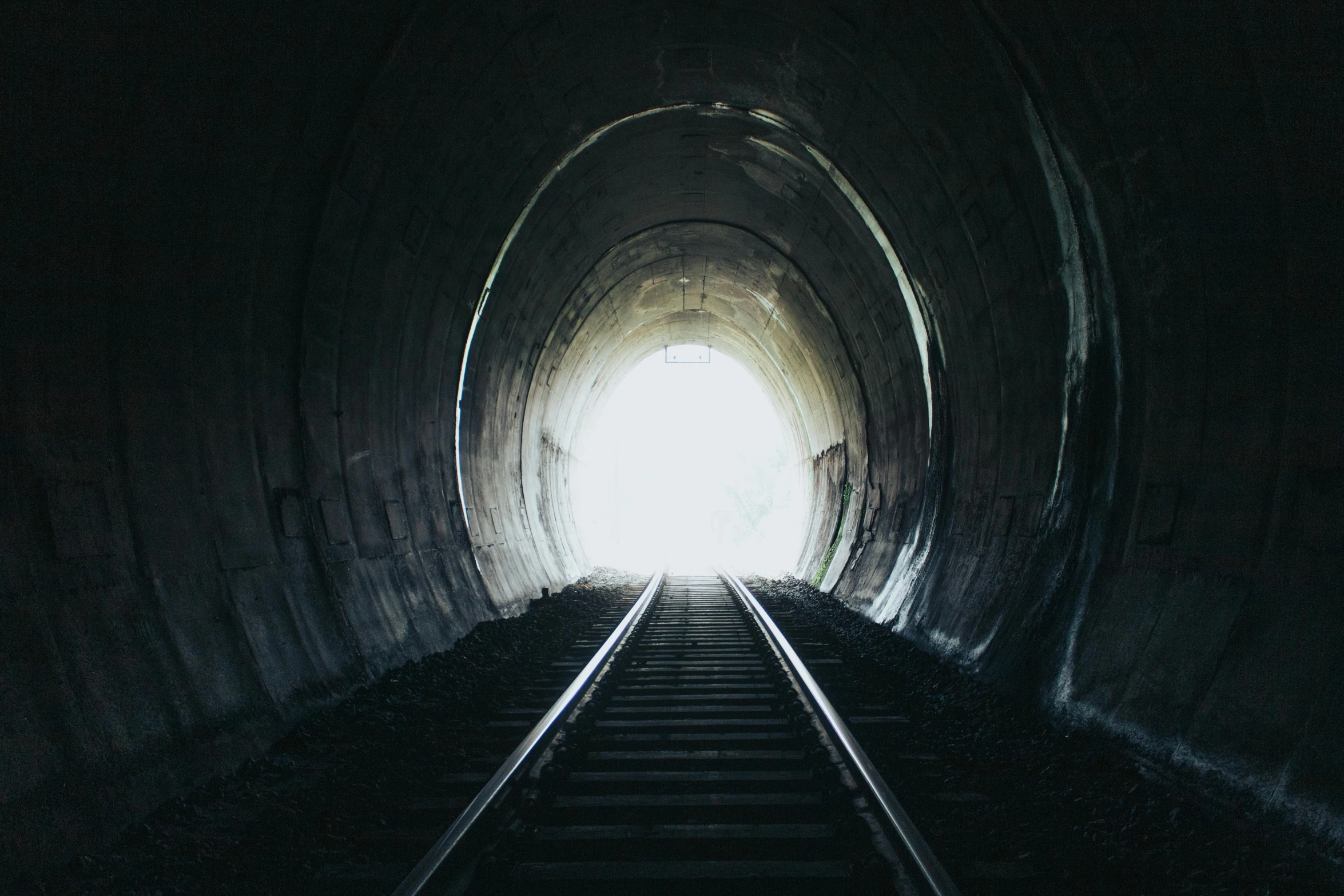 there is a light at the end of the tunnel, an album cover, unsplash contest winner, train, hyperrealistic, technologies, inside an gothic dystopian