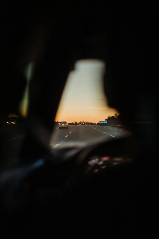 view from inside a vehicle driving on a highway