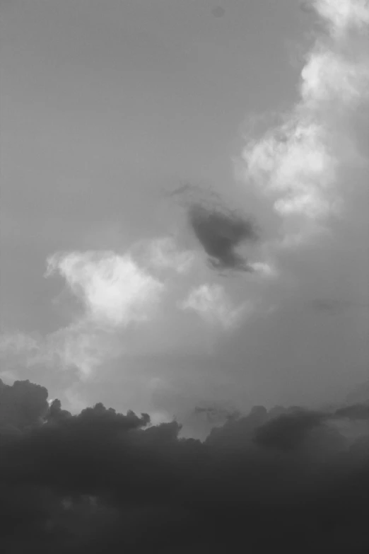the black and white image of cloudy sky
