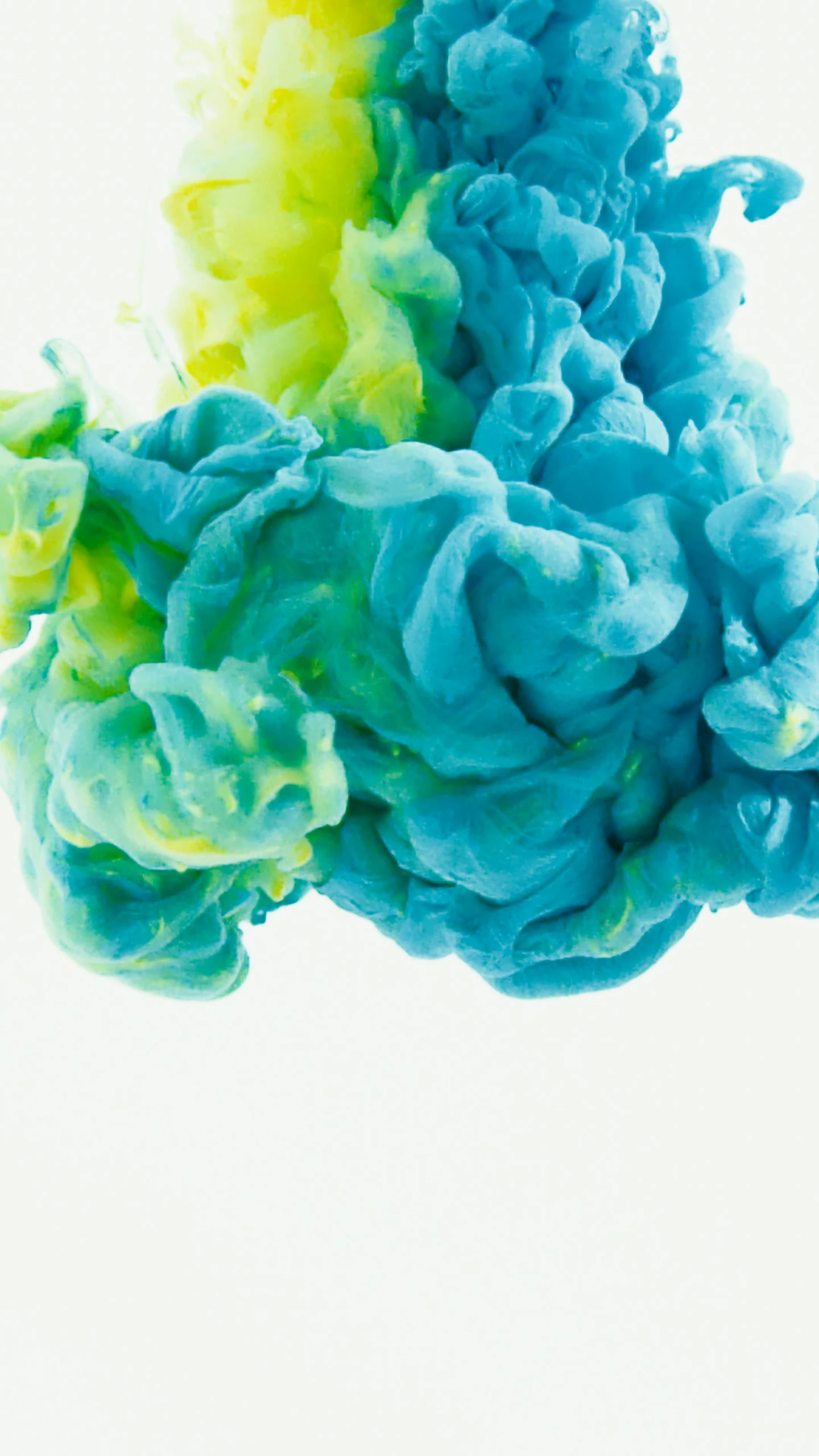 a close up of a blue and yellow substance, inspired by Alberto Seveso, unsplash, made of cotton candy, brand colours are green and blue, framestore, made of liquid