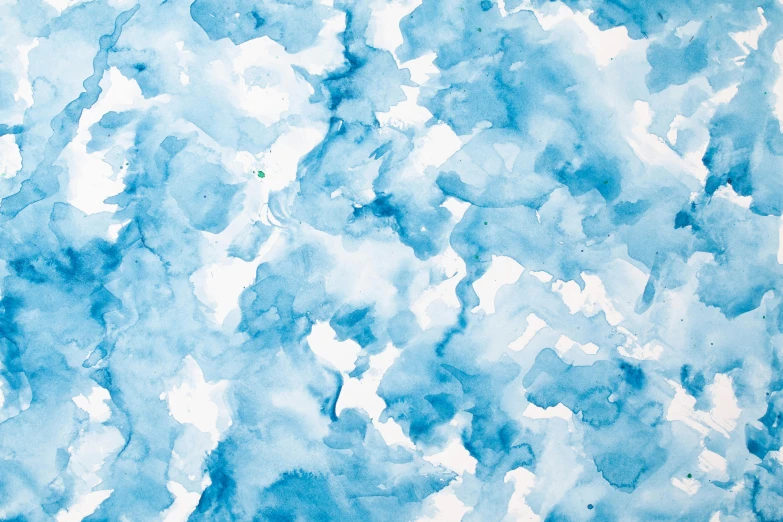 a watercolor painting of blue and white clouds, inspired by Mark Tobey, pexels, abstract painting fabric texture, ice blue, abstract liquid, with a white background