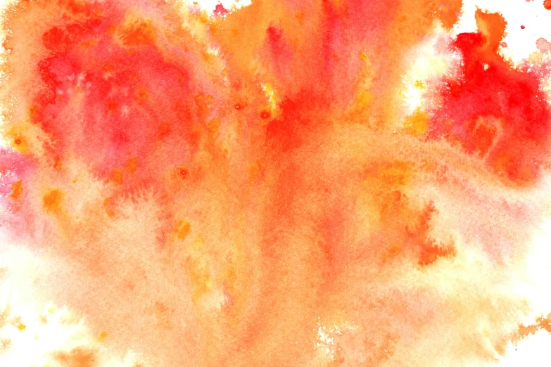 a watercolor painting of flowers in a vase, a watercolor painting, inspired by Helen Frankenthaler, pexels, orange fur, fire burst, closeup, album cover