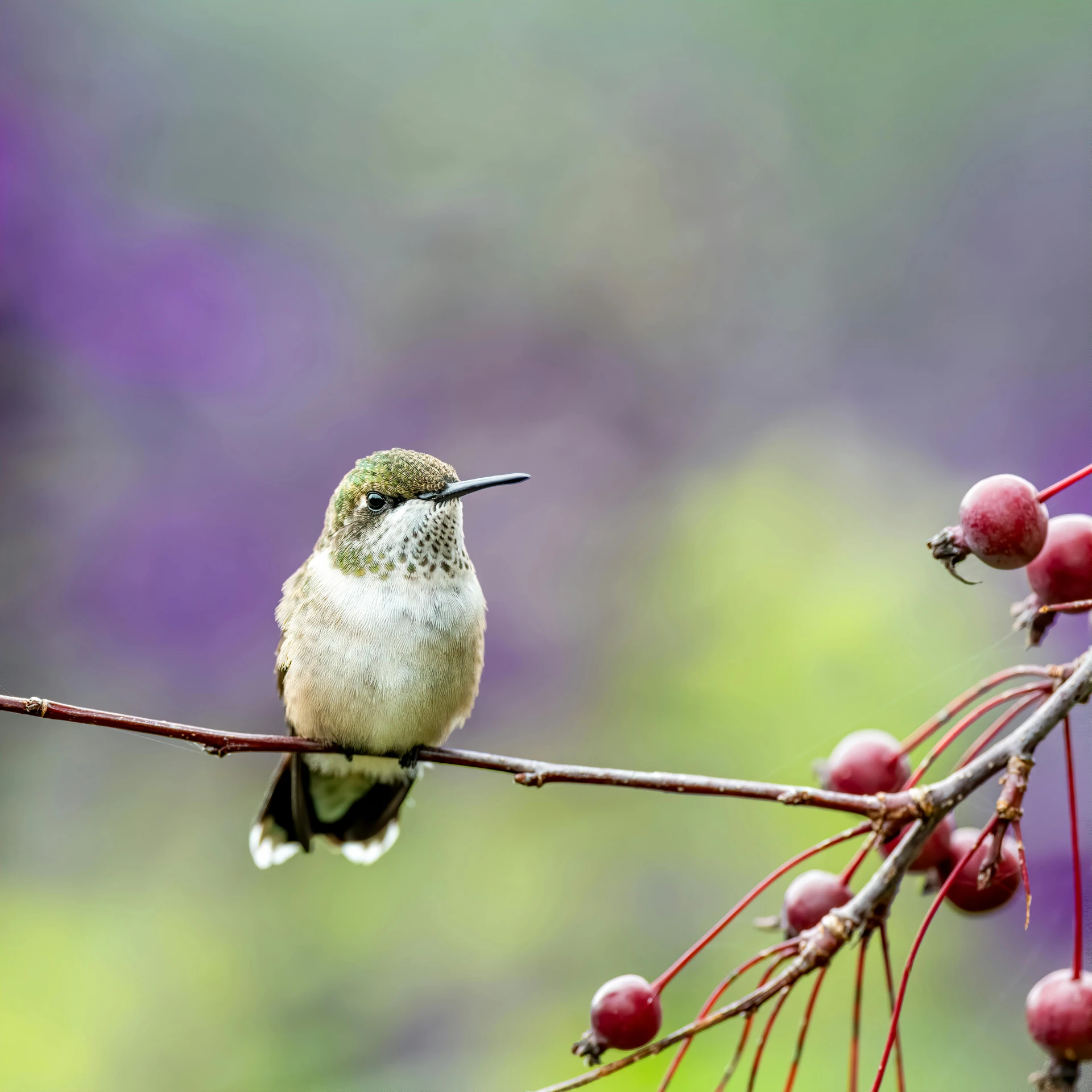 a small bird sitting on top of a tree branch, hummingbirds, photograph, fruit and feathers, 15081959 21121991 01012000 4k