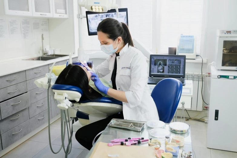 a woman sitting in a chair in a dentist's office, instagram, danube school, 15081959 21121991 01012000 4k, thumbnail, neo kyiv, profile image