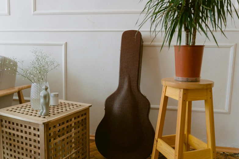 some pots and a plant on the floor